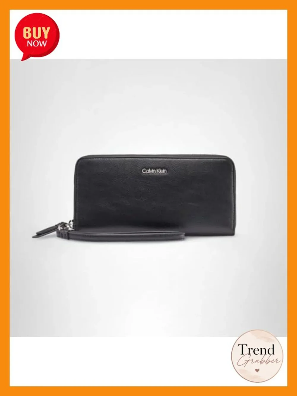 Saffiano Faux Leather Continental Zip Around Wallet With Wristlet Strap